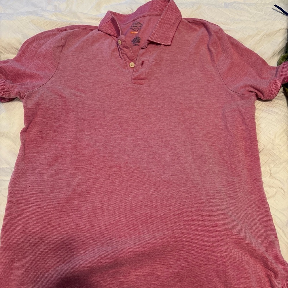 St. John's Bay Pink Polo Shirt Classic Knit